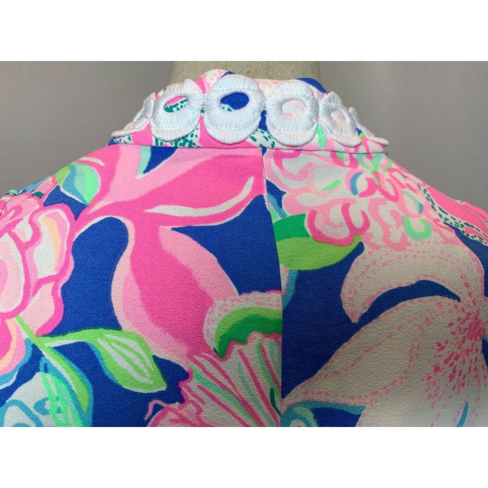 Lilly Pulitzer Dress 6 White Pink Blue Jane Shift‎ Peony for your Thoughts - Picture 8 of 12